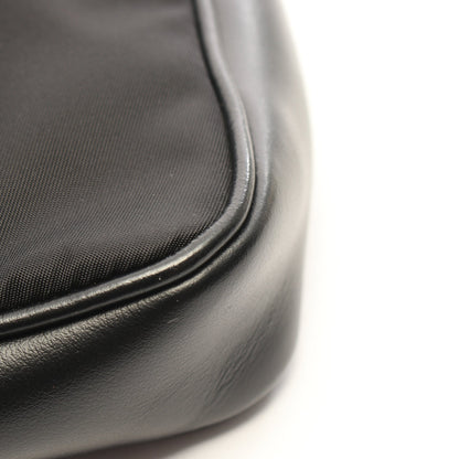 Re-Nylon TESSUTO＋VITELLO ショルダーバッグ ナイロン レザー ブラック プラダ