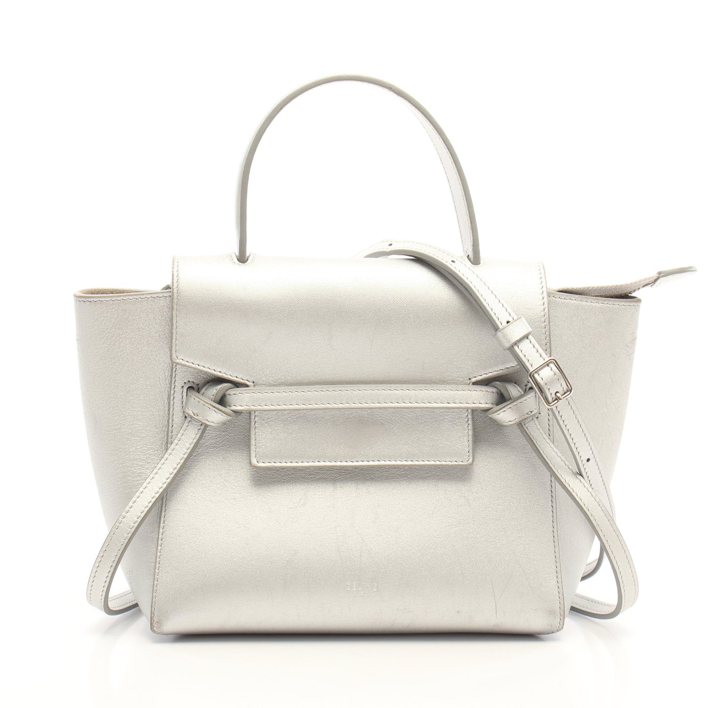 BELT BAG NANO ベルトバッグ ナノ 2WAY ハンドバッグ レザー シルバー セリーヌ