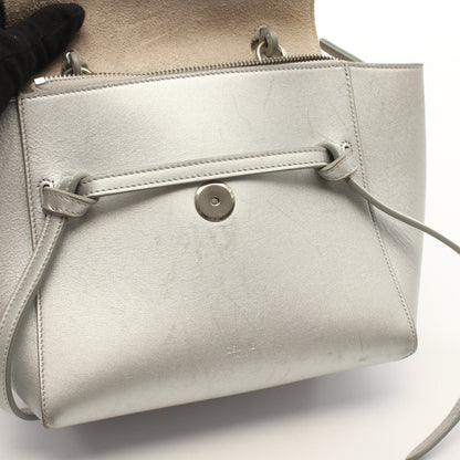 BELT BAG NANO ベルトバッグ ナノ 2WAY ハンドバッグ レザー シルバー セリーヌ