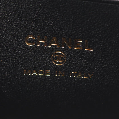 マトラッセ バニティ チェーンショルダーバッグ ラムスキン ブラック ゴールド金具 シャネル バッグ CHANEL