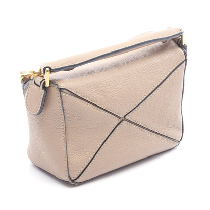 パズルバッグ ミニ 2WAY ハンドバッグ レザー グレーベージュ ロエベ バッグ LOEWE
