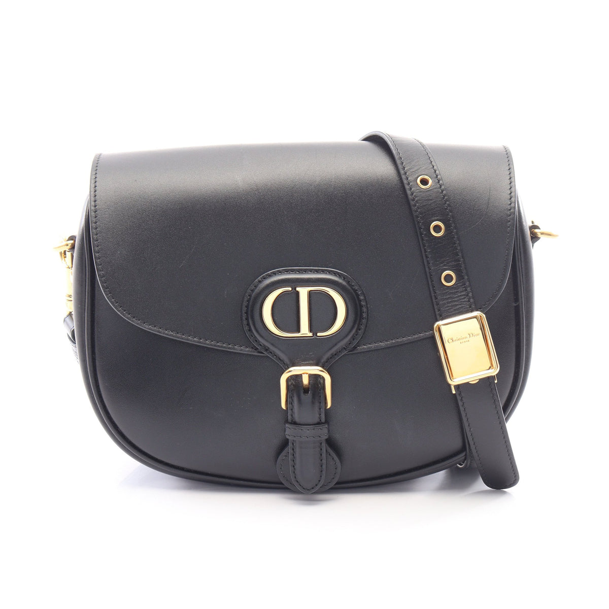 DIOR BOBBY バッグ ミディアム ショルダーバッグ レザー ブラック クリスチャンディオール
