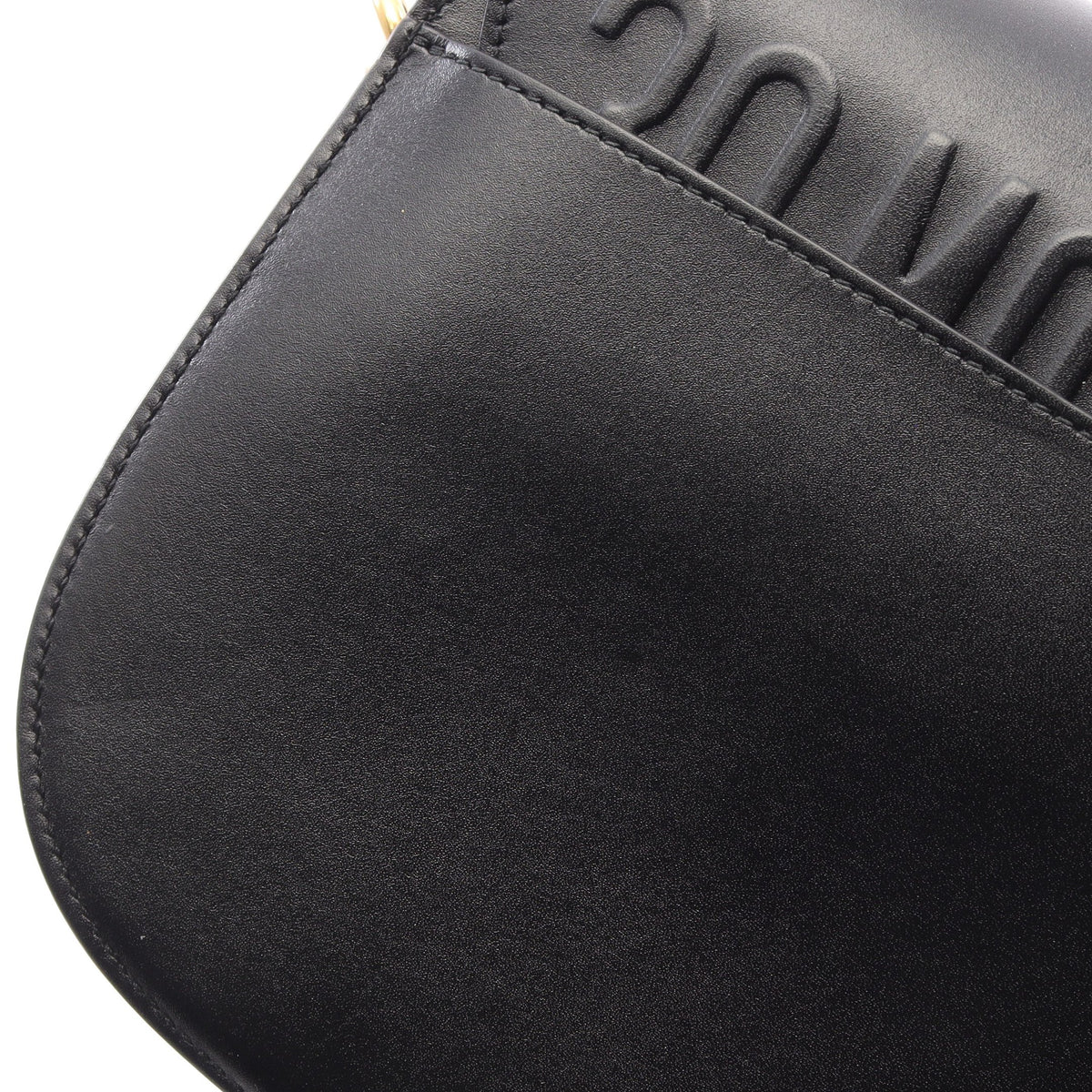 DIOR BOBBY バッグ ミディアム ショルダーバッグ レザー ブラック クリスチャンディオール