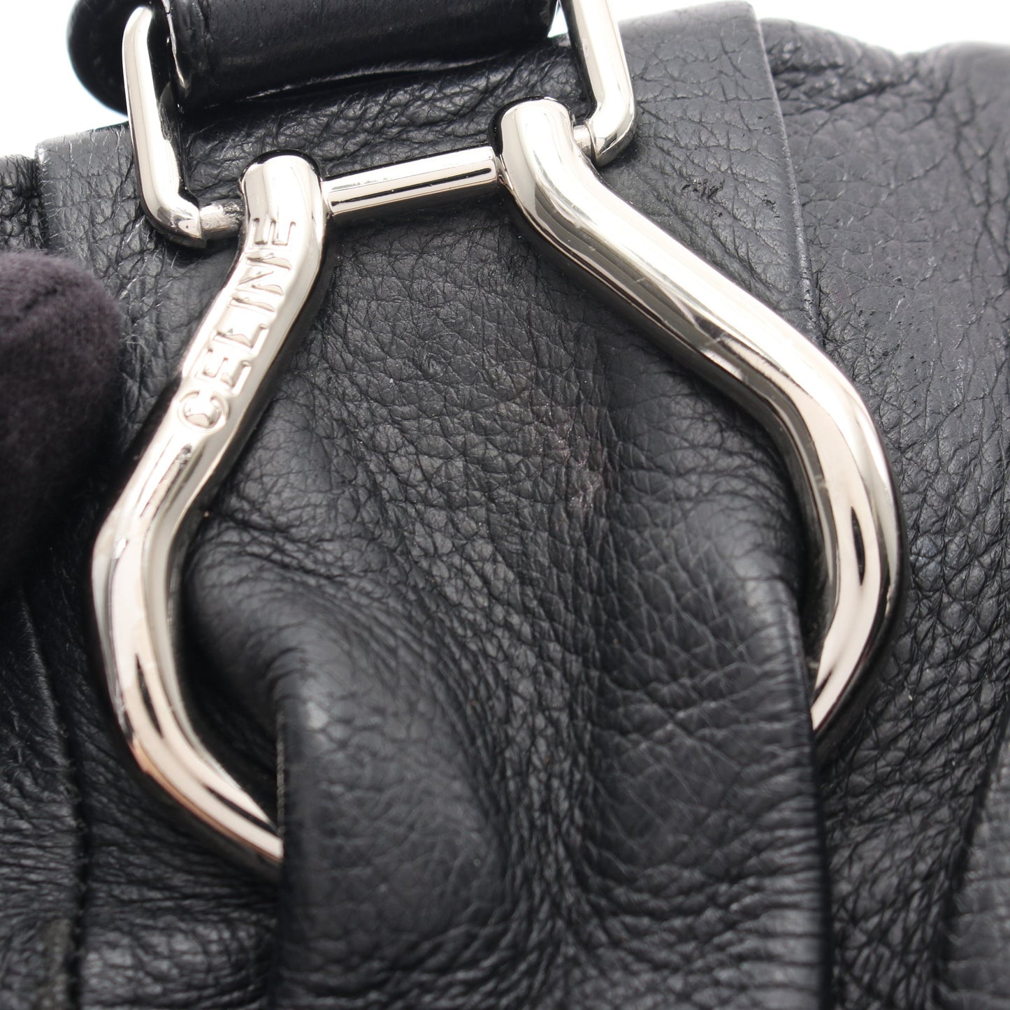 ピロー 2WAY ショルダーバッグ レザー ブラック セリーヌ