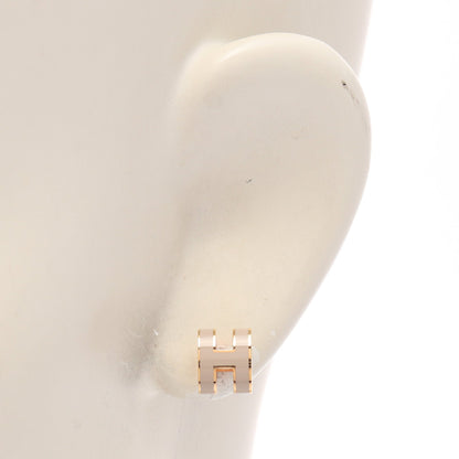 MINI POP H ミニポップアッシュ ピアス GP ピンクゴールド ベージュ エルメス