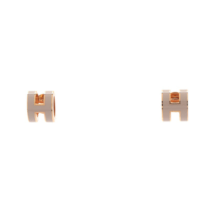 MINI POP H ミニポップアッシュ ピアス GP ピンクゴールド ベージュ エルメス