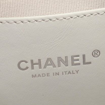 マトラッセ バックパック リュックサック キャビアスキン グレー シルバー金具 シャネル