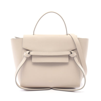 BELT BAG MICRO ベルトバッグ マイクロ 2WAY ハンドバッグ レザー ライトグレー セリーヌ