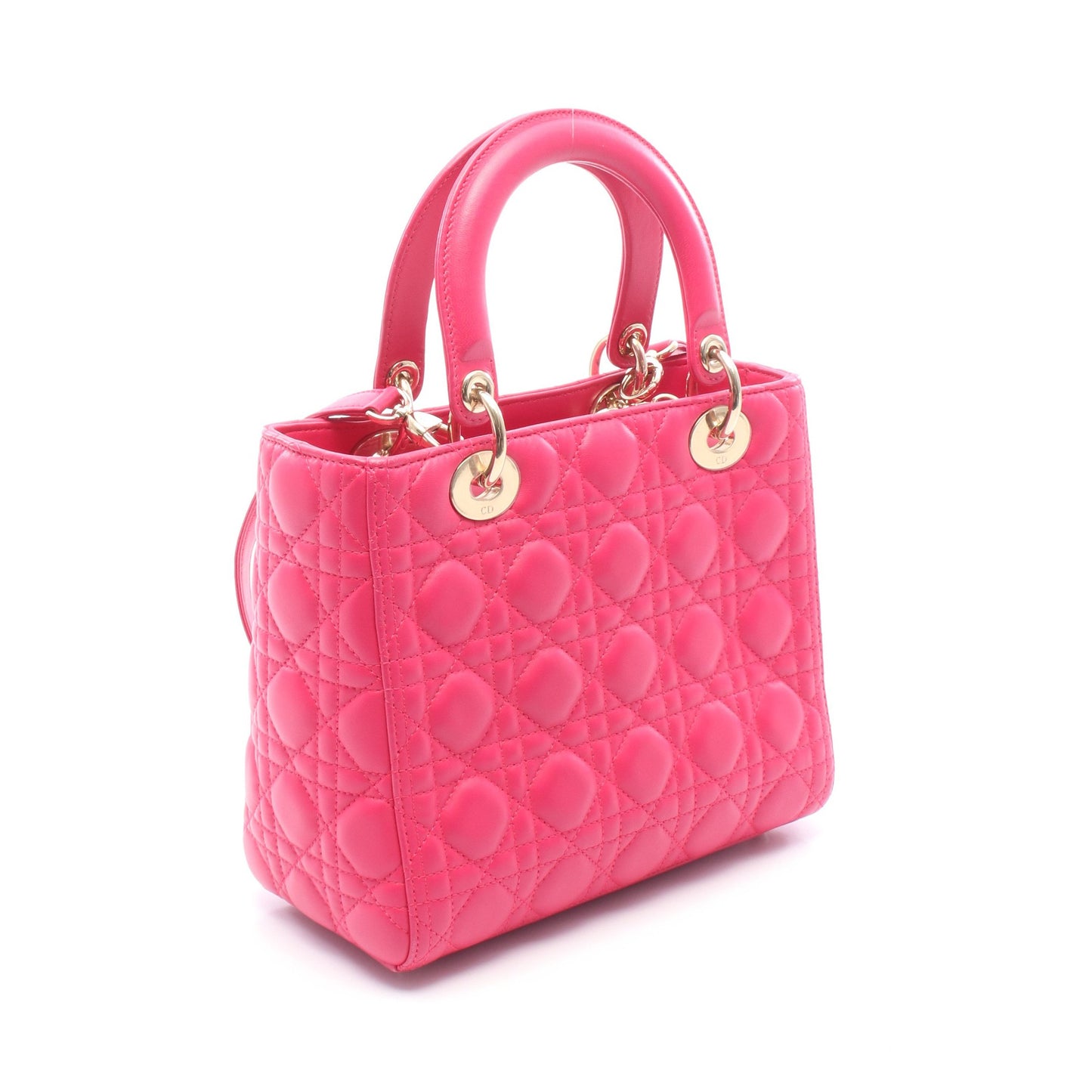 LADY DIOR レディディオール 2WAY ハンドバッグ レザー ピンク クリスチャンディオール