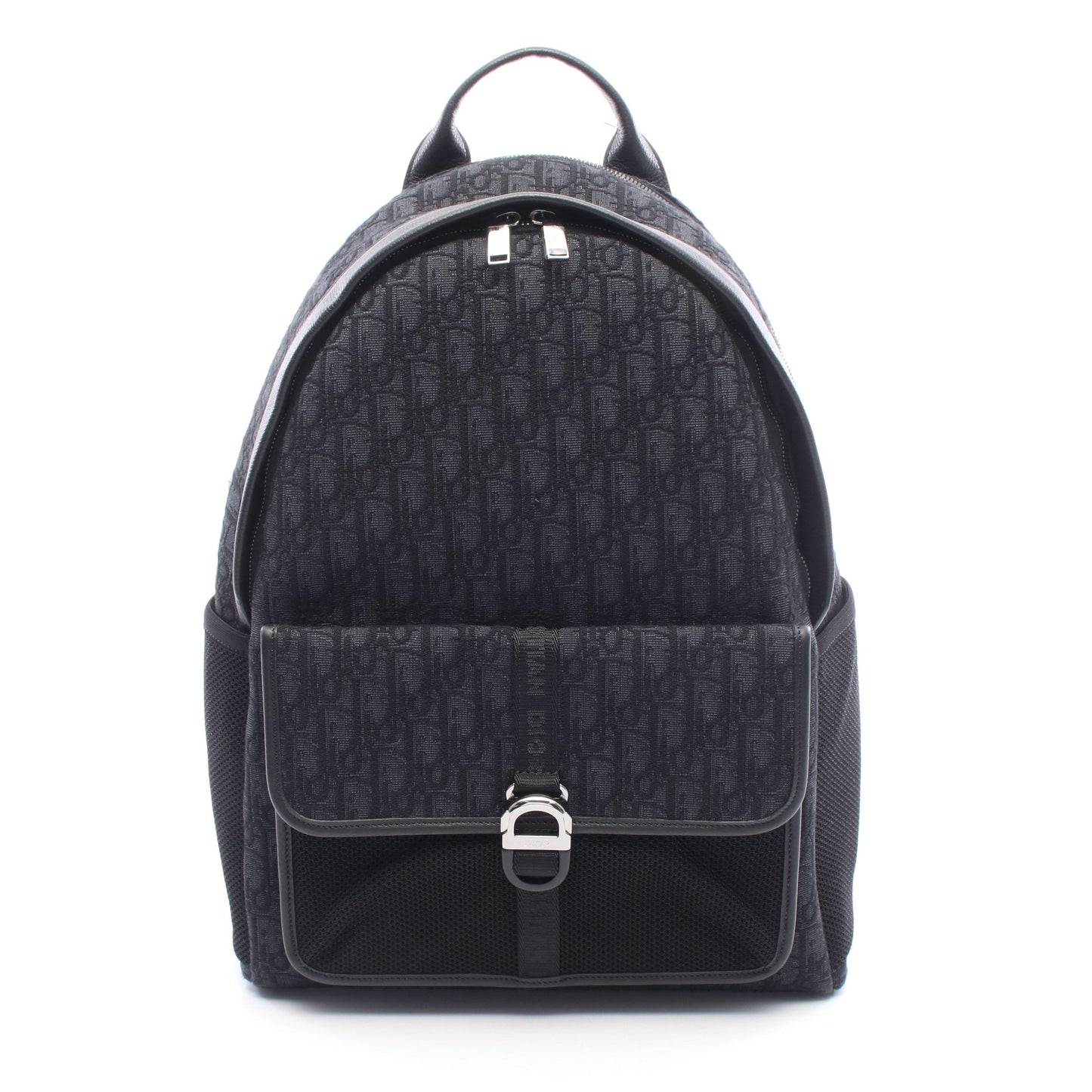 DIOR 8 オブリーク バックパック リュックサック キャンバス レザー ダークグレー ブラック クリスチャンディオール