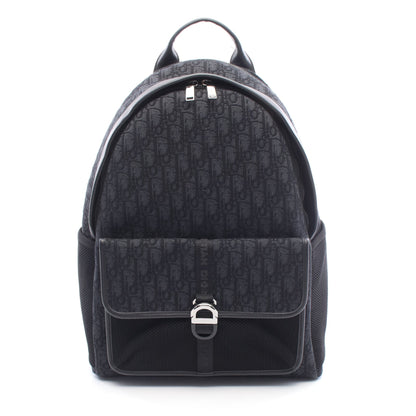 DIOR 8 オブリーク バックパック リュックサック キャンバス レザー ダークグレー ブラック クリスチャンディオール