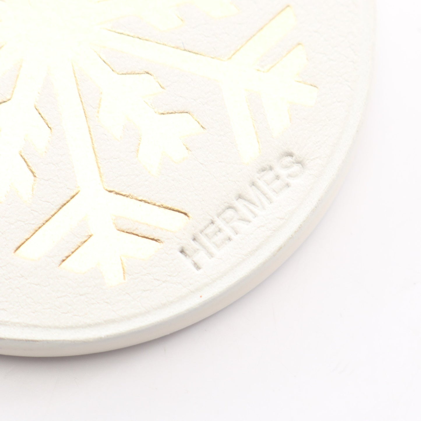 雪の結晶 バッグチャーム キーホルダー ヴォースイフト ホワイト シルバー ゴールド シルバー金具 エルメス