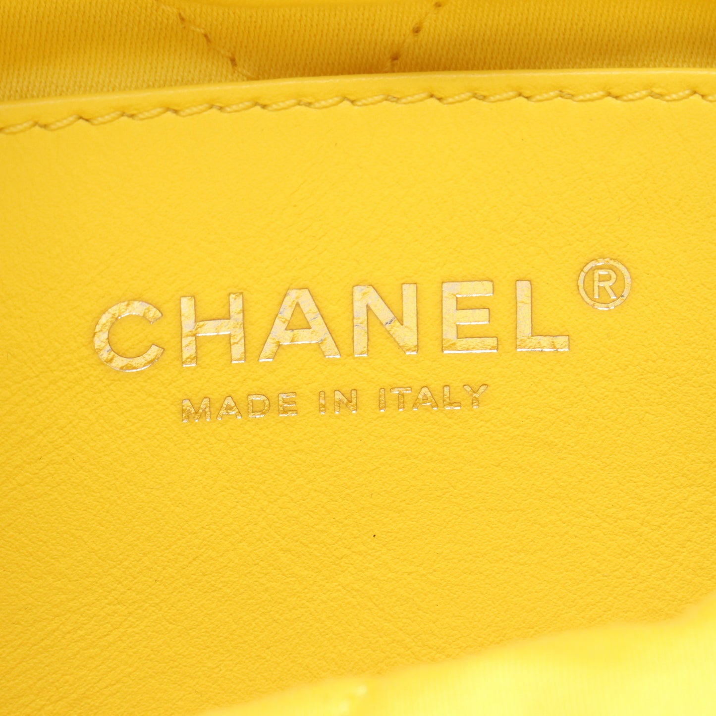 CHANEL 22 ミニ 2WAY ホワイト金具 チェーンショルダーバッグ レザー アイボリー イエロー シャネル