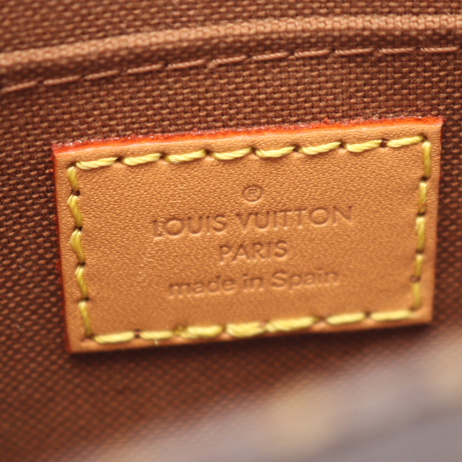 プティット サックプラ モノグラム 2WAY ハンドバッグ PVC レザー ブラウン ルイヴィトン バッグ LOUIS VUITTON