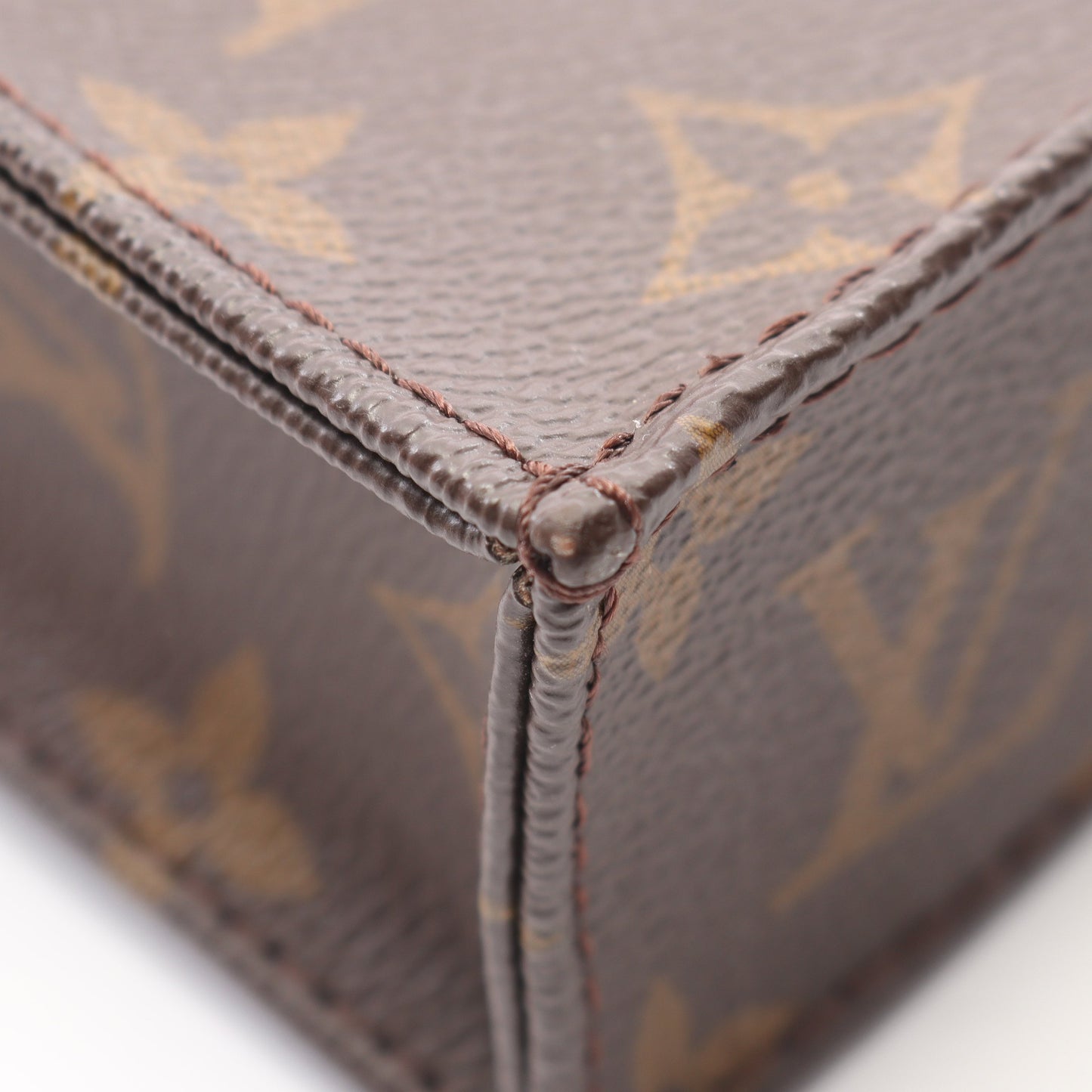 プティット サックプラ モノグラム 2WAY ハンドバッグ PVC レザー ブラウン ルイヴィトン バッグ LOUIS VUITTON