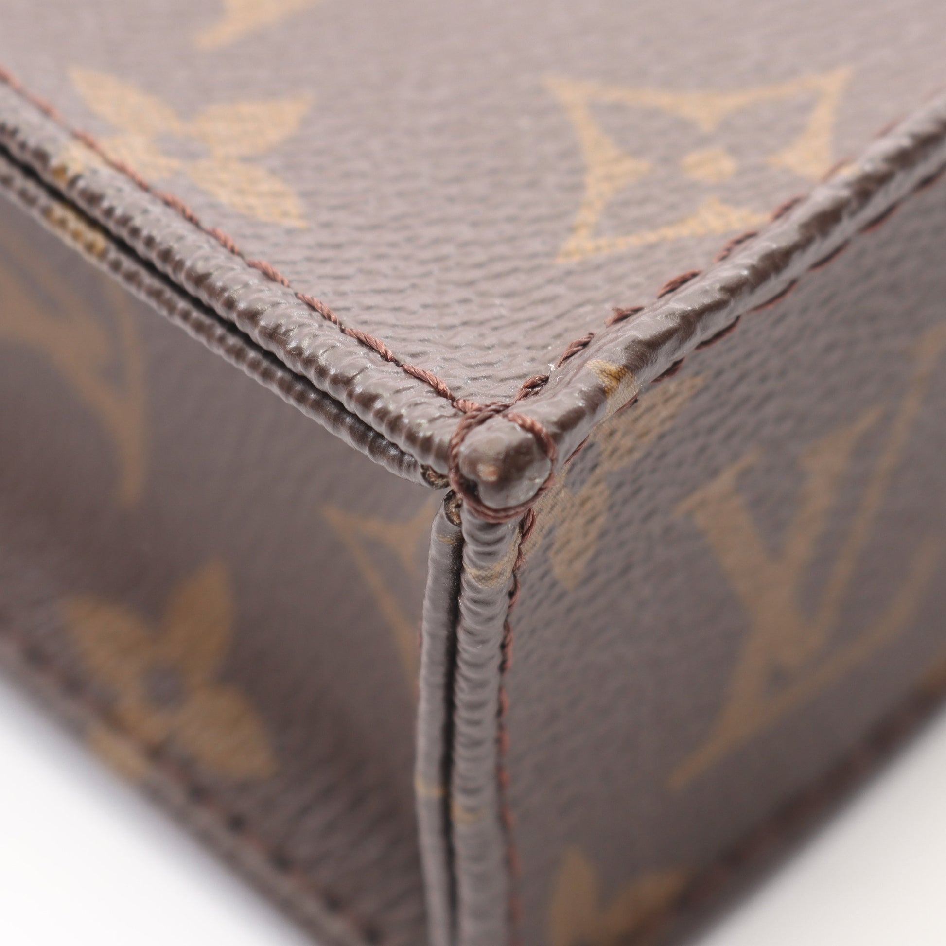 プティット サックプラ モノグラム 2WAY ハンドバッグ PVC レザー ブラウン ルイヴィトン バッグ LOUIS VUITTON
