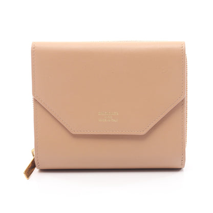 エンベロープ 三つ折り財布 レザー ベージュ バレンシアガ