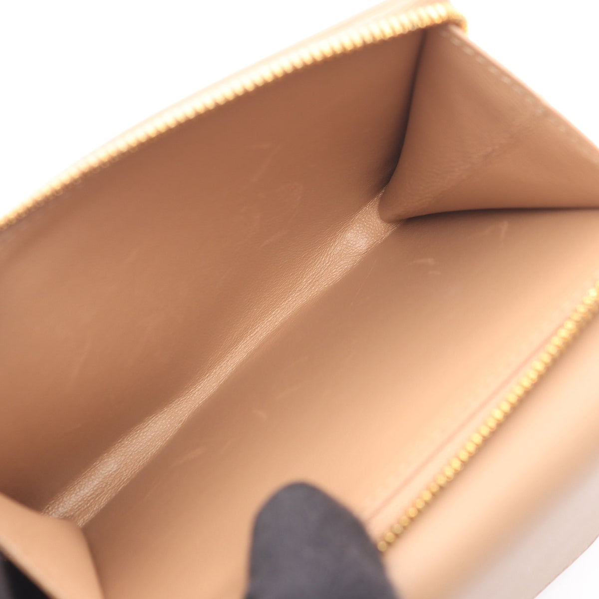 エンベロープ 三つ折り財布 レザー ベージュ バレンシアガ