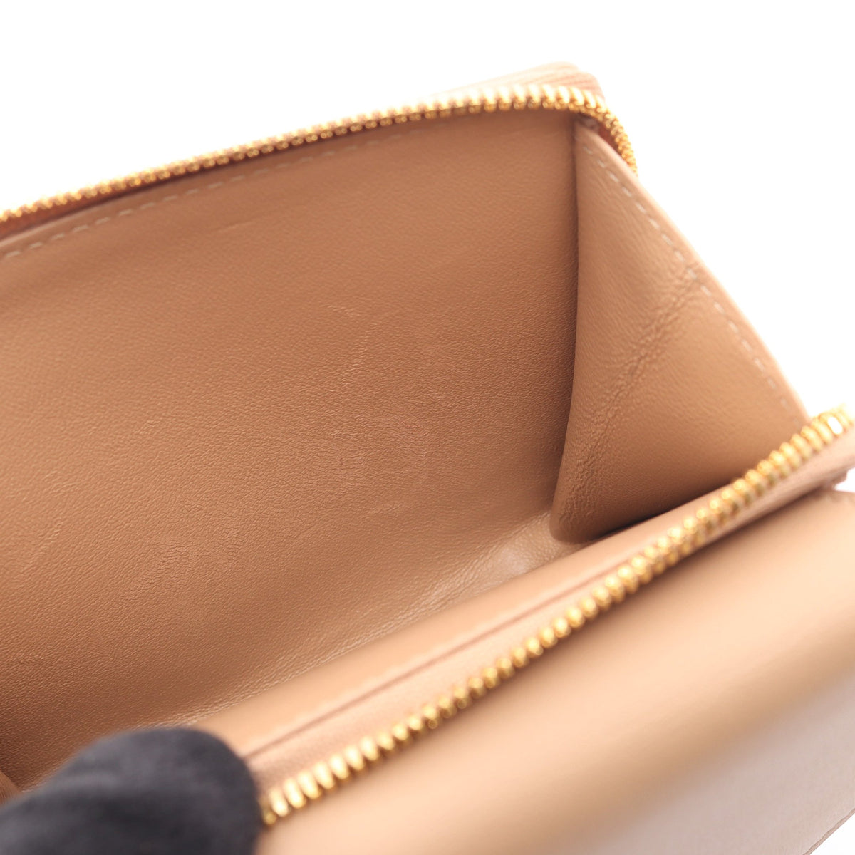 エンベロープ 三つ折り財布 レザー ベージュ バレンシアガ