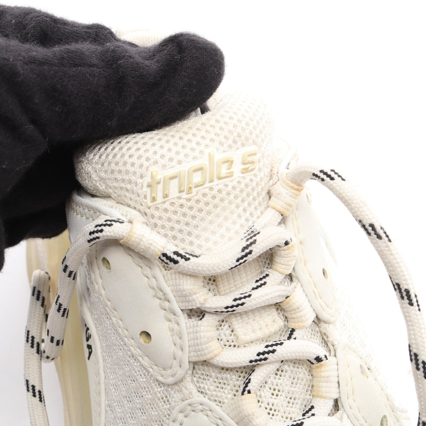 Triple S トリプルS スニーカー ファブリック レザー ホワイト バレンシアガ