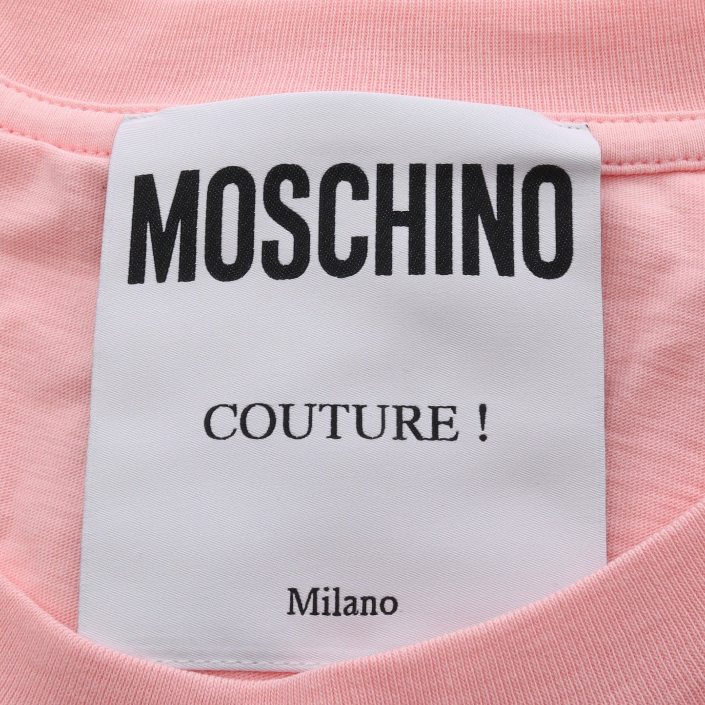ロゴプリント 半袖Tシャツ コットン ピンク モスキーノ