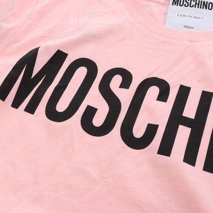 ロゴプリント 半袖Tシャツ コットン ピンク モスキーノ