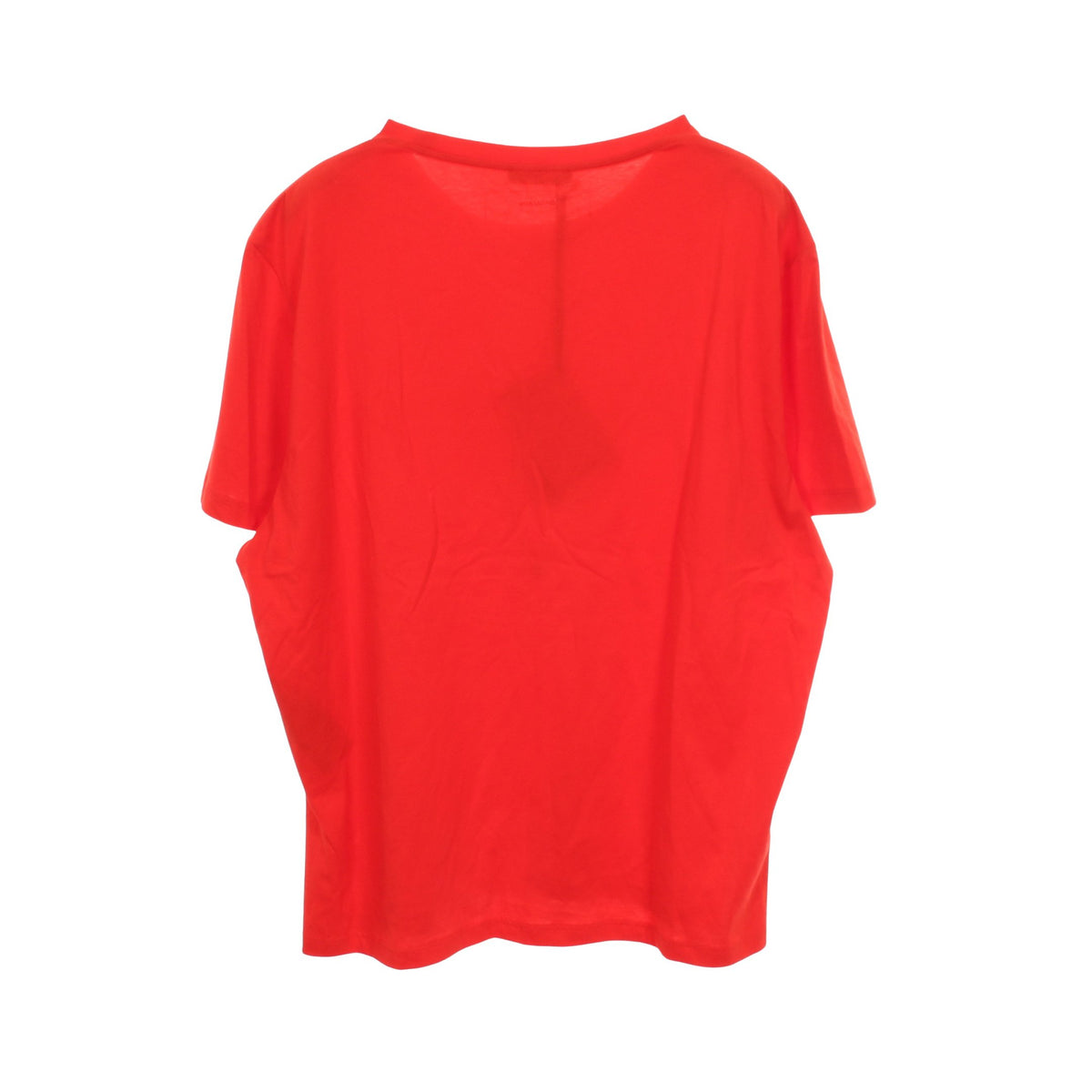 フロッキーロゴ 半袖Tシャツ コットン レッド バルマン