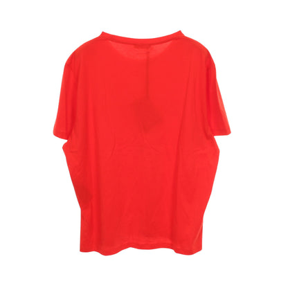 フロッキーロゴ 半袖Tシャツ コットン レッド バルマン