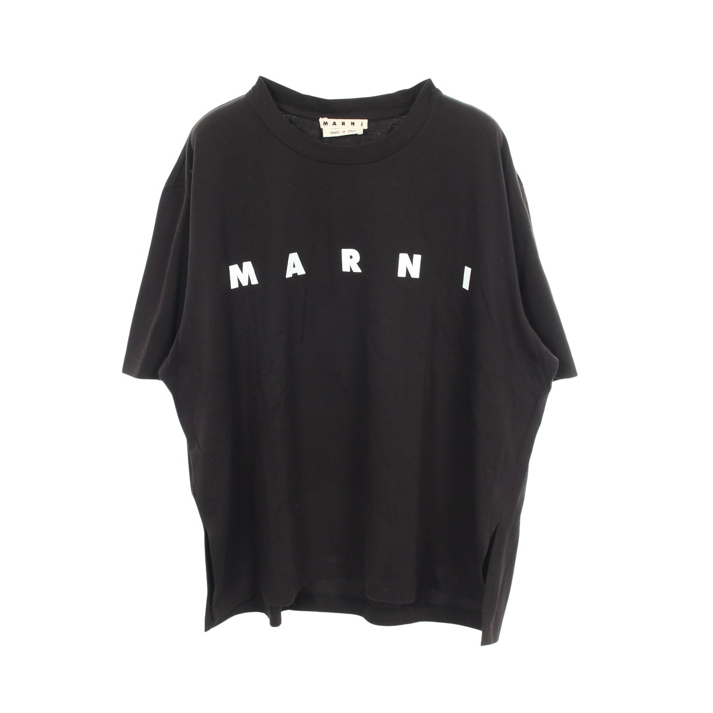 ロゴプリント 半袖Tシャツ コットン ブラック マルニ