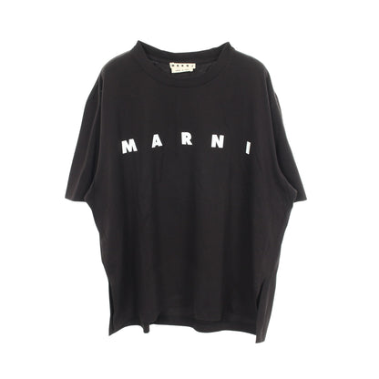 ロゴプリント 半袖Tシャツ コットン ブラック マルニ