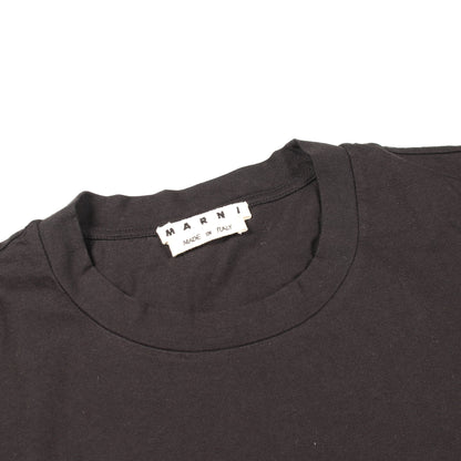 ロゴプリント 半袖Tシャツ コットン ブラック マルニ