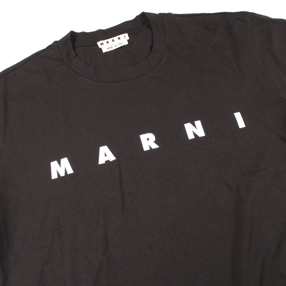 ロゴプリント 半袖Tシャツ コットン ブラック マルニ