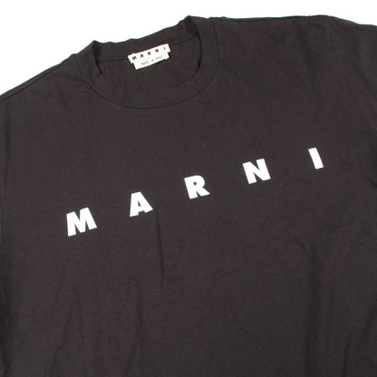 ロゴプリント 半袖Tシャツ コットン ブラック マルニ