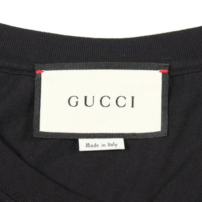 インターロッキングG サイドスリット 半袖Tシャツ コットン ブラック グッチ