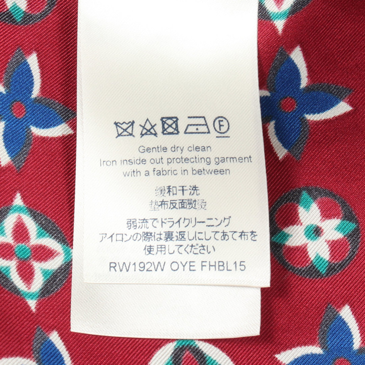 モノグラム パジャマ シャツ シルク バーガンディ ホワイト マルチカラー ルイヴィトン トップス LOUIS VUITTON