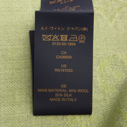 LVデニム ストール ウール シルク カーキグリーン ルイヴィトン