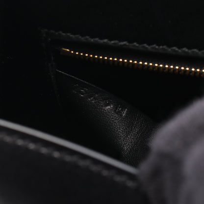 パスキード ワンショルダーバッグ ボックスカーフ ブラック ゴールド金具 □Q刻印 エルメス