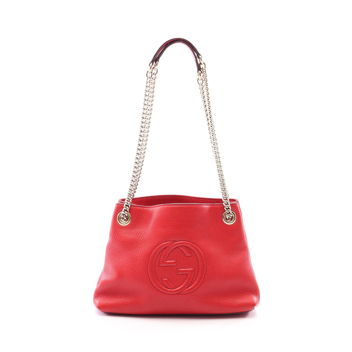 ソーホー チェーンショルダーバッグ レザー レッド グッチ バッグ GUCCI