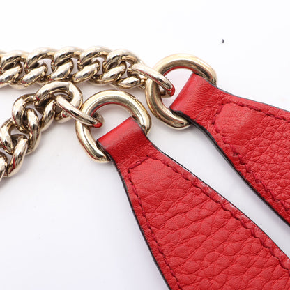 ソーホー チェーンショルダーバッグ レザー レッド グッチ バッグ GUCCI
