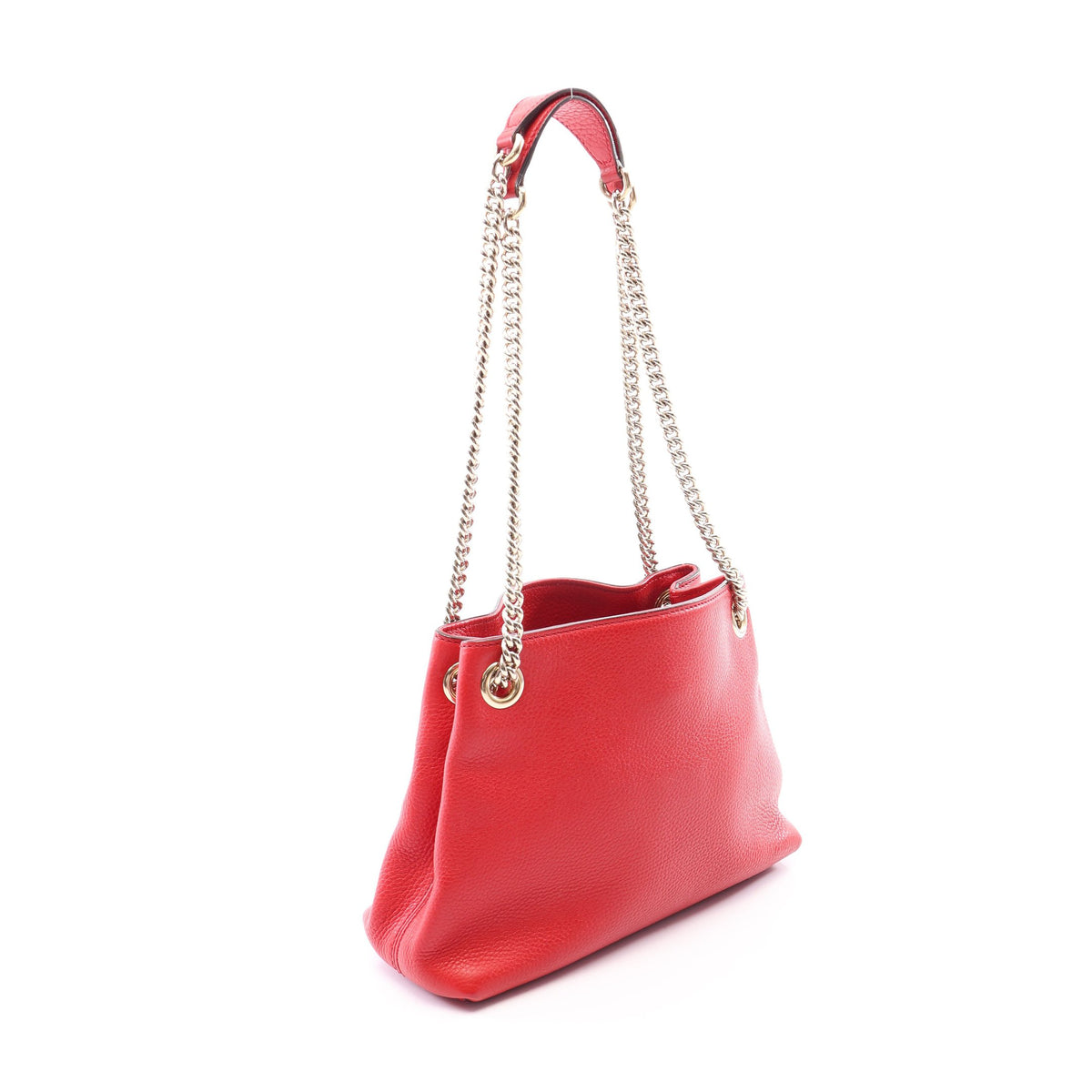 ソーホー チェーンショルダーバッグ レザー レッド グッチ バッグ GUCCI