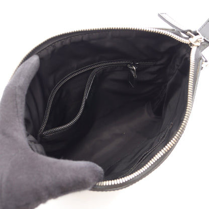 GGスプリーム ウェブストライプ フラットメッセンジャー ショルダーバッグ PVC レザー ベージュ ブラック マルチカラー グッチ