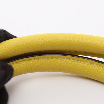 ラゲージ ミニショッパー ハンドバッグ レザー イエロー セリーヌ