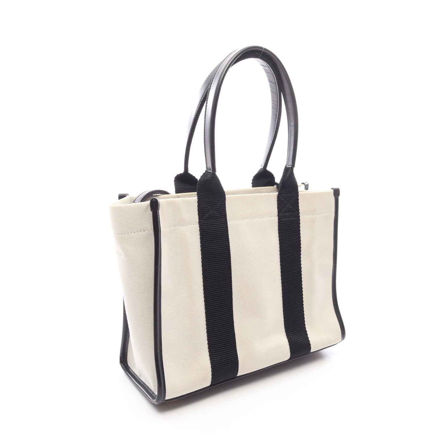 HARDWARE TOTE S 2WAY ハンドバッグ トートバッグ キャンバス レザー アイボリー ブラック バレンシアガ