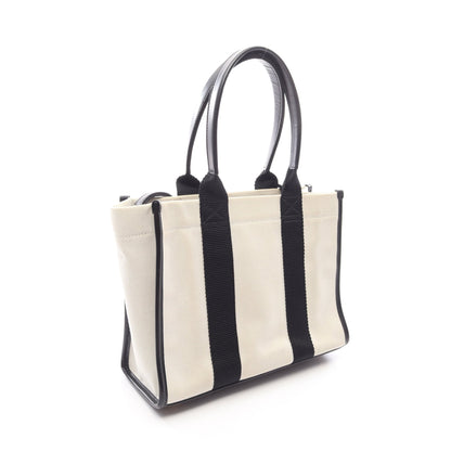 HARDWARE TOTE S 2WAY ハンドバッグ トートバッグ キャンバス レザー アイボリー ブラック バレンシアガ