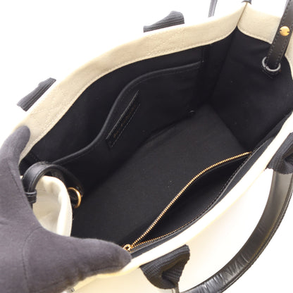 HARDWARE TOTE S 2WAY ハンドバッグ トートバッグ キャンバス レザー アイボリー ブラック バレンシアガ