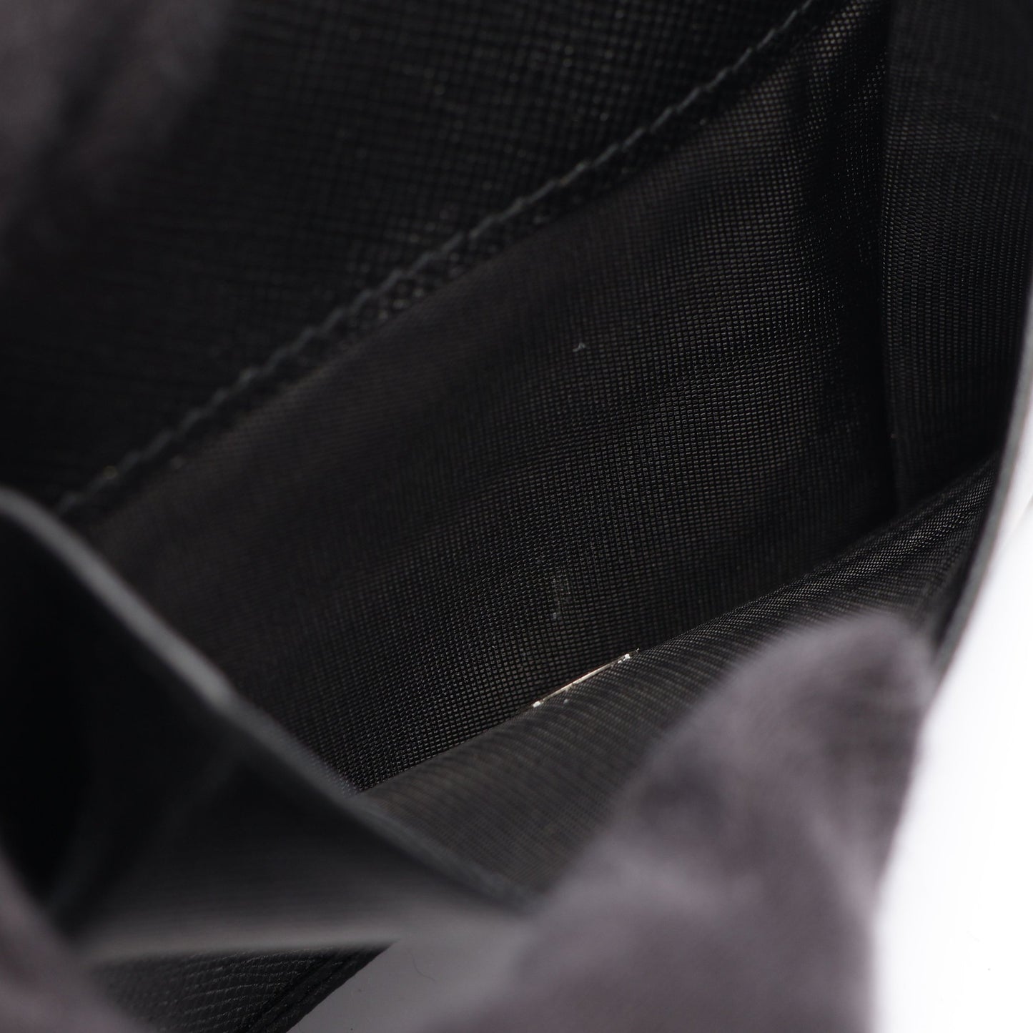 SAFFIANO 三つ折り財布 レザー ブラック プラダ