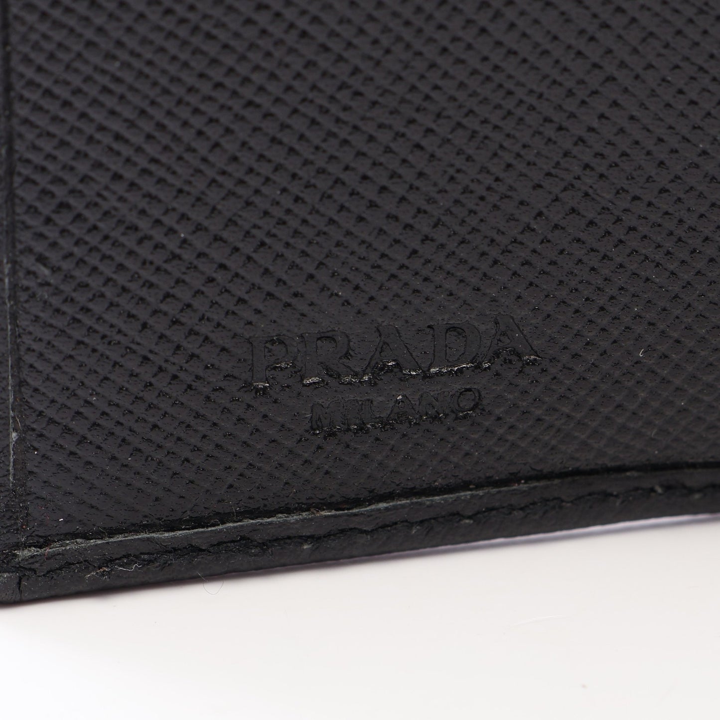 SAFFIANO 三つ折り財布 レザー ブラック プラダ