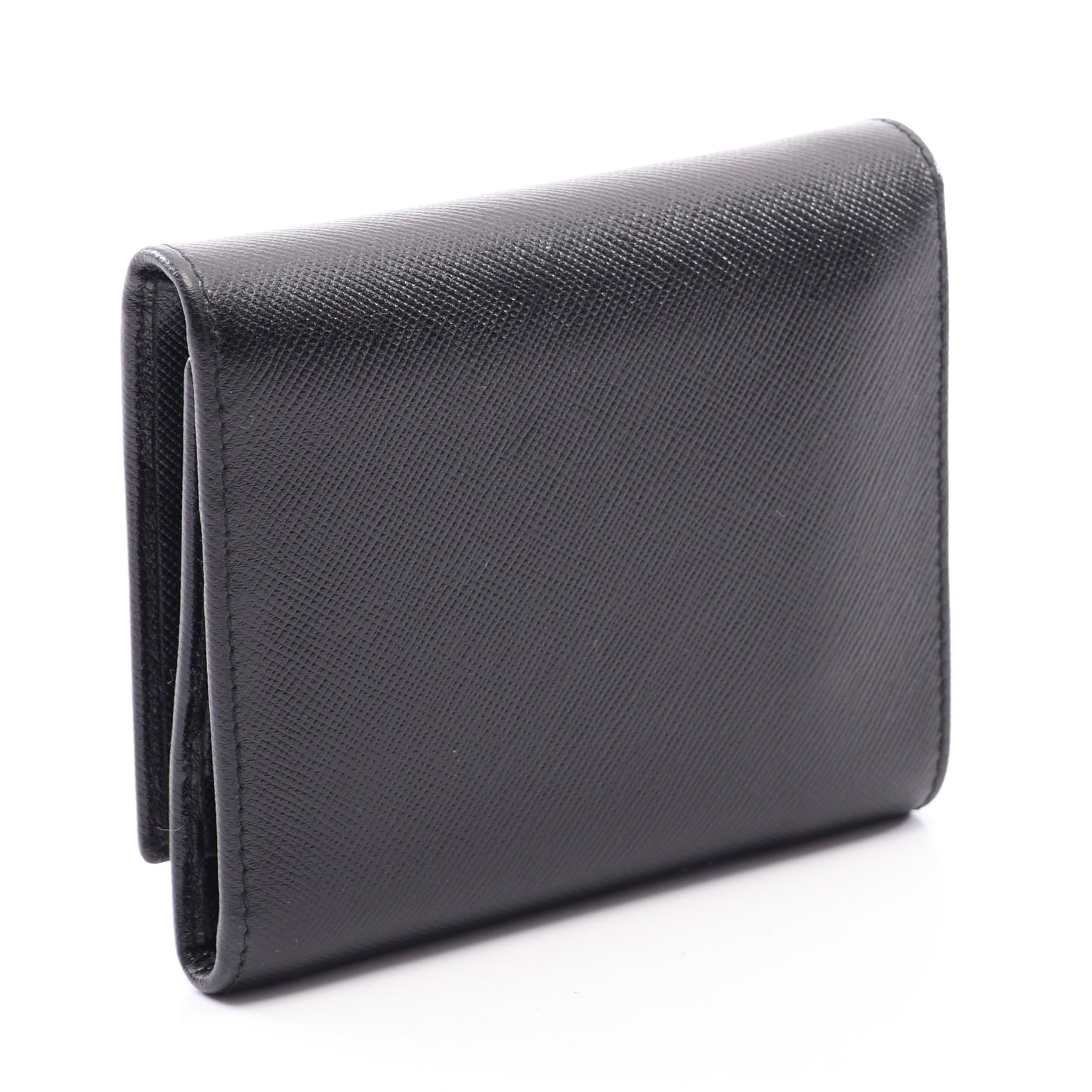 SAFFIANO 三つ折り財布 レザー ブラック プラダ