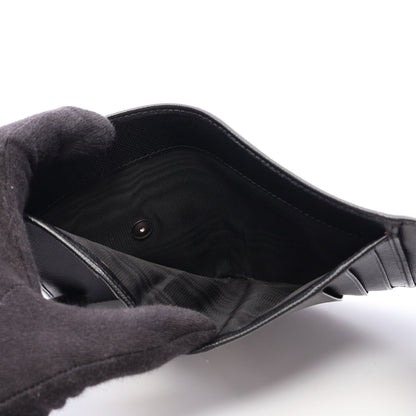 SAFFIANO 三つ折り財布 レザー ブラック プラダ