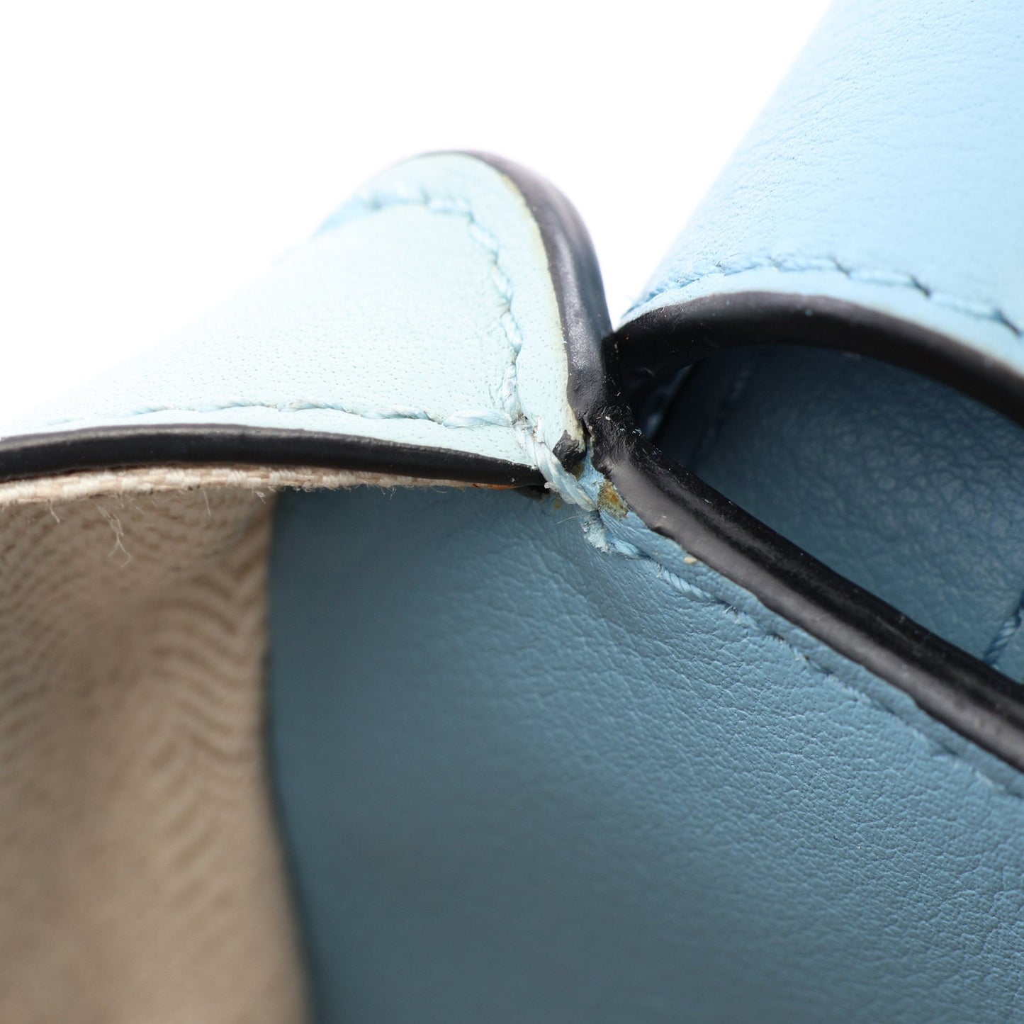 ハンモック スモール 2WAY ハンドバッグ レザー ブルー ライトブルー ロエベ